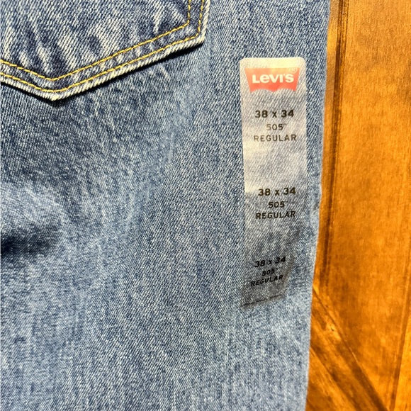 2 pairs!! NEW! Levi’s 505™ REGULAR FIT MEN'S JEANS, Medium Stone Wash, 38x34 - Picture 12 of 14